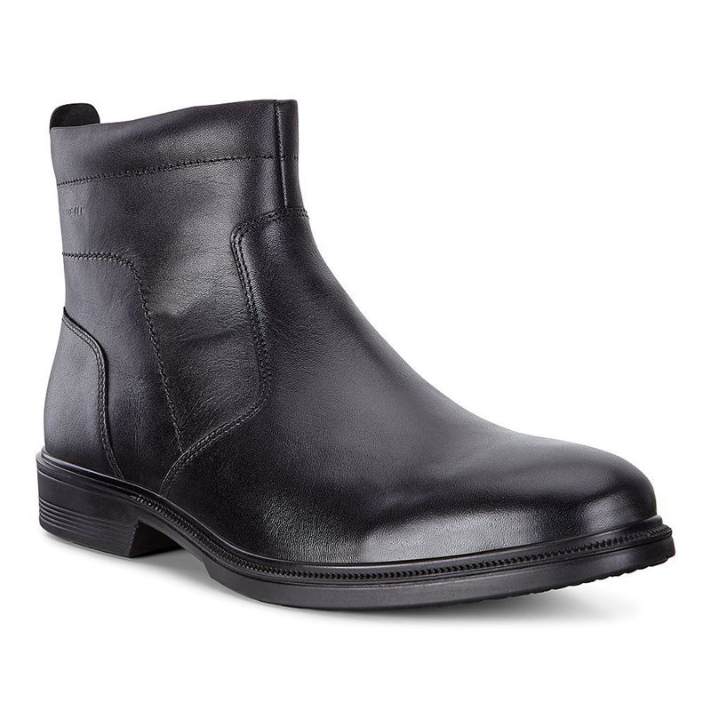 Men Boots Ecco Lisbon - Ankle Boots Black - India JWECRH248